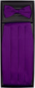 Vittorio Farina Gift Box (Cummerbund & Bow Tie Set) - cummerbund-purple - Classy Cufflinks