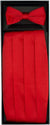Vittorio Farina Gift Box (Cummerbund & Bow Tie Set) - cummerbund-red - Classy Cufflinks