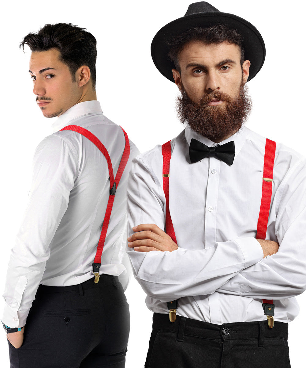 Vittorio Farina Men's Convertible Suspender in Gift Box: 70% Polyester &amp; 30% Elastomer