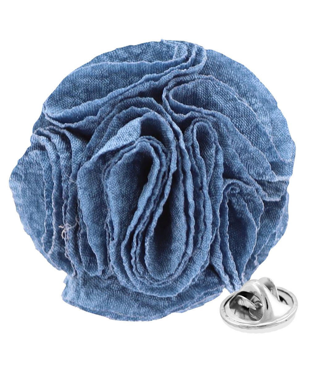 Vittorio Vico Men's Formal Solid Rose Seersucker Flower Lapel Pin: Flower Pin Suit Accessories Pins for Suit or Tuxedo - flower - 1203 - Classy Cufflinks