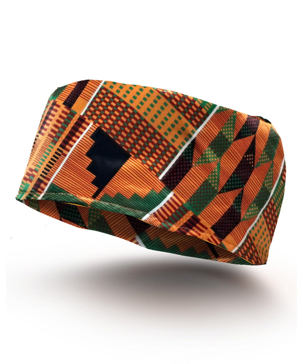 Vittorio Farina Kente Kufi Hat for Men and Women – African Kufi Hat Ideal for Cultural Attire, Outfit &amp; Costume - HAT_Kufi_Kente #3 - Classy Cufflinks