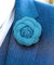 Vittorio Vico Men's Formal Leather Flower Lapel Pin - leather-lapel-turquoise - Classy Cufflinks