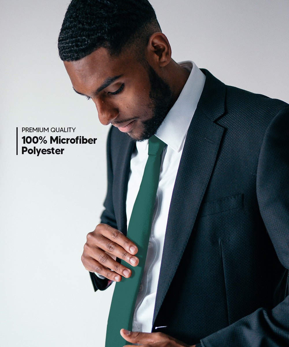 Vittorio Farina Men's Satin Skinny Necktie - N - SKINNY_HUNTER - Classy Cufflinks