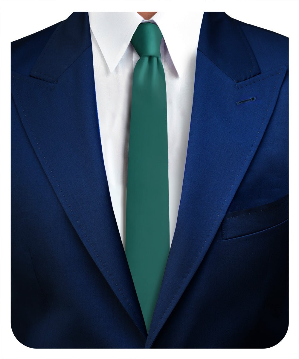 Vittorio Farina Men's Satin Skinny Necktie - N - SKINNY_HUNTER - Classy Cufflinks