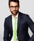 Vittorio Farina Men's Satin Skinny Necktie - N - SKINNY_LIME - Classy Cufflinks
