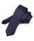 Vittorio Farina Men's Satin Skinny Necktie - N - SKINNY_NAVY - Classy Cufflinks