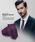Vittorio Farina Men's Satin Skinny Necktie with Rhinestones - N - SKINNY - R_PLUM - Classy Cufflinks