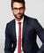 Vittorio Farina Men's Satin Skinny Necktie with Rhinestones - N - SKINNY - R_WINE - Classy Cufflinks