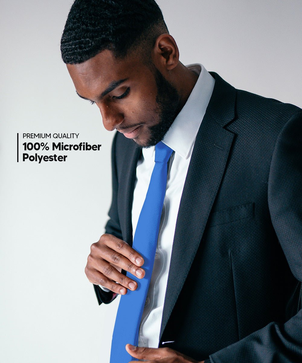 Vittorio Farina Men's Satin Skinny Necktie - N - SKINNY_ROYAL - Classy Cufflinks