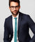 Vittorio Farina Men's Satin Skinny Necktie - N - SKINNY_TEAL - Classy Cufflinks