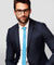 Vittorio Farina Men's Satin Skinny Necktie - N - SKINNY_TURQUOISE - Classy Cufflinks