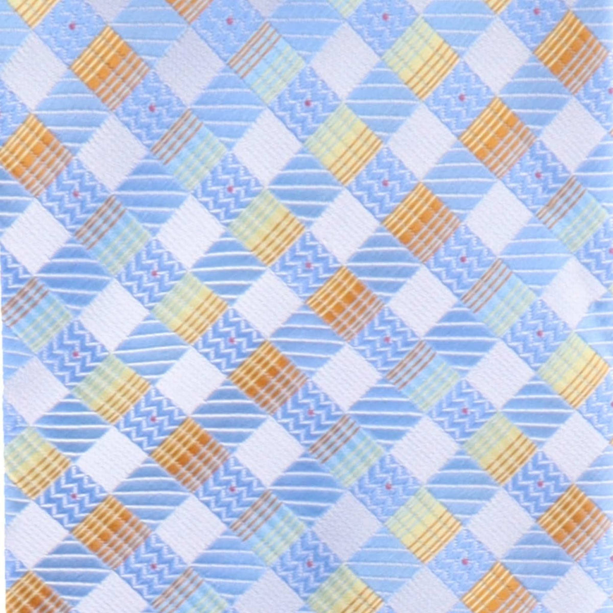 Vittorio Farina Geometric Designer Necktie &amp; Pocket Square - NH-D-1157 - Classy Cufflinks