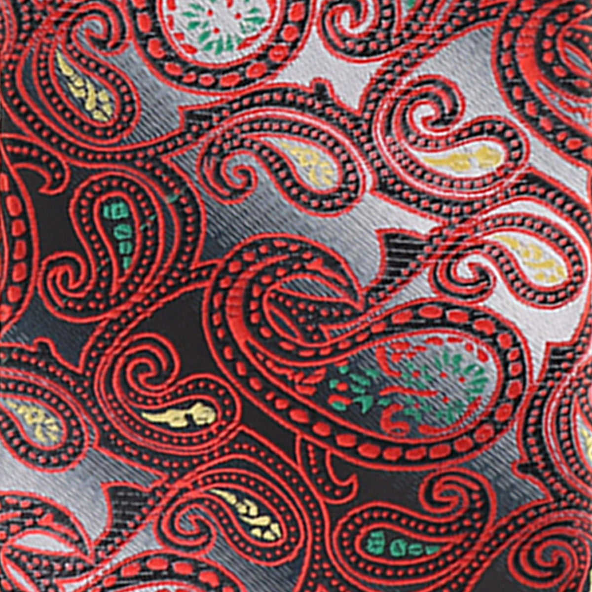 Vittorio Farina Paisley Designer Necktie &amp; Pocket Square - NH-D-1215 - Classy Cufflinks