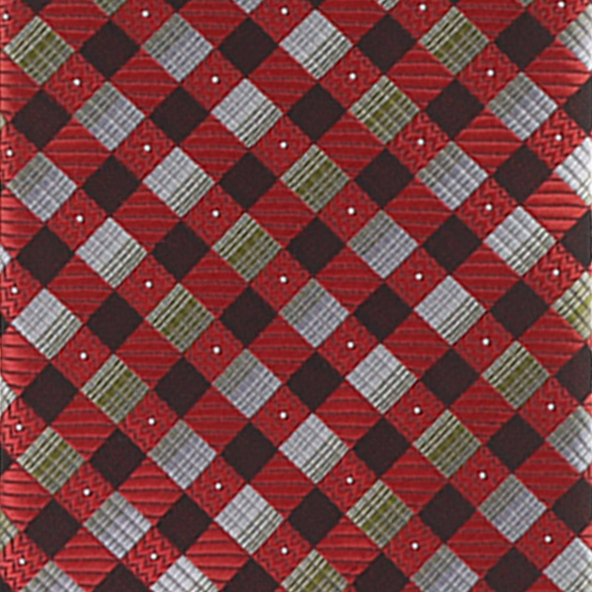 Vittorio Farina Geometric Designer Necktie &amp; Pocket Square - NH-D-1223 - Classy Cufflinks