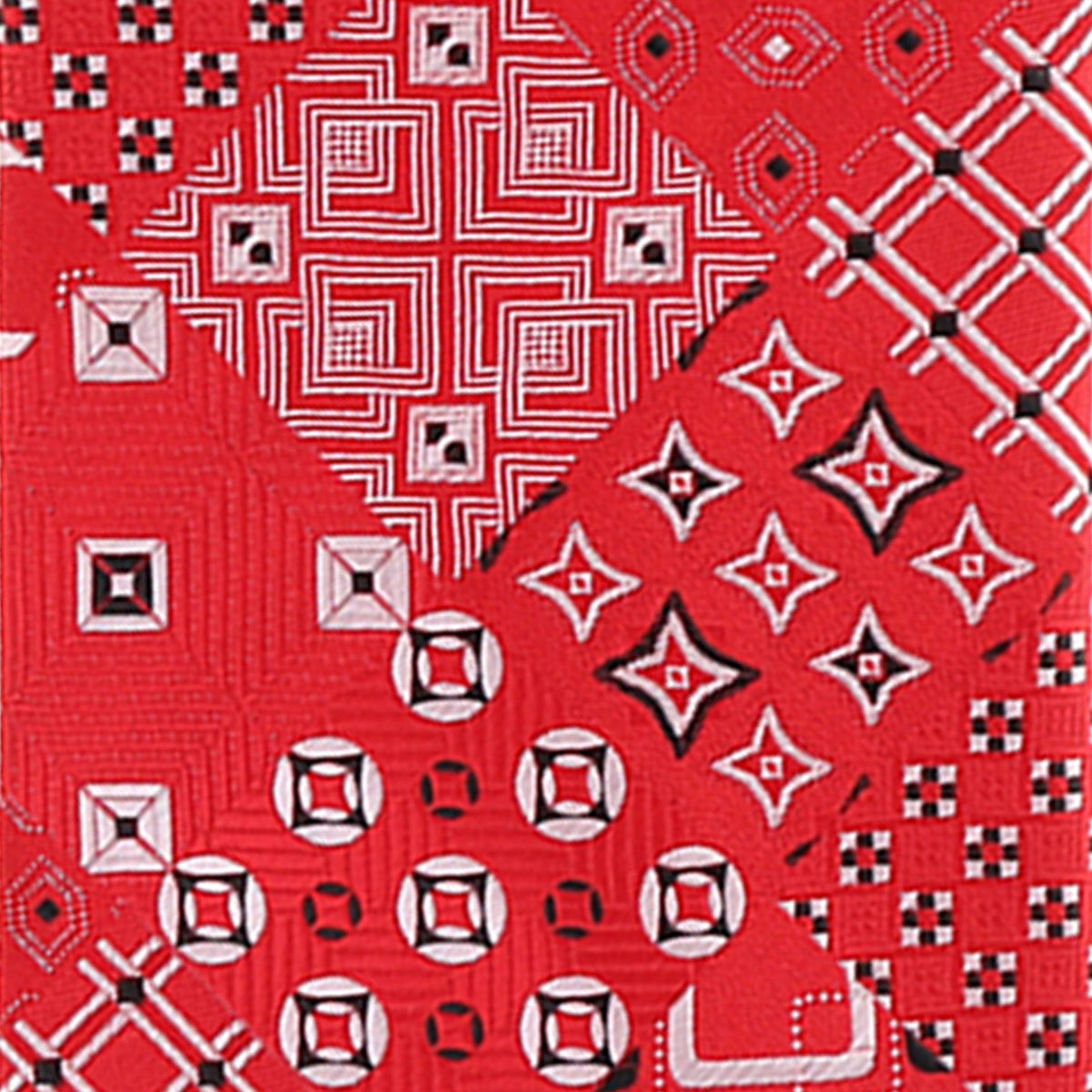 Vittorio Farina Geometric Designer Necktie &amp; Pocket Square - NH-D-1236 - Classy Cufflinks