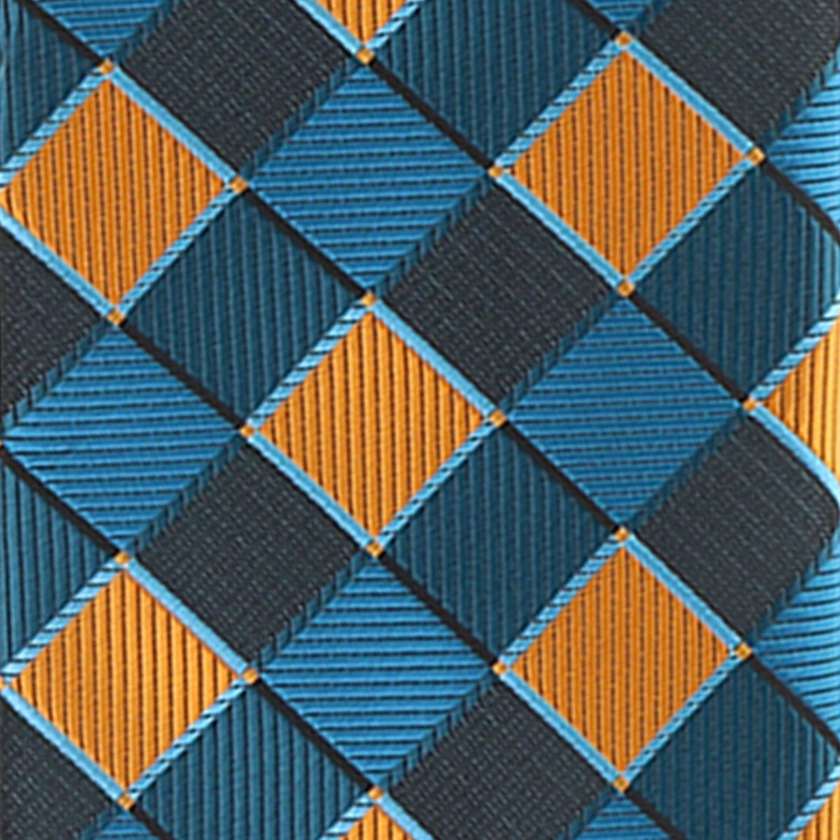 Vittorio Farina Geometric Designer Necktie &amp; Pocket Square - NH-D-1236 - Classy Cufflinks