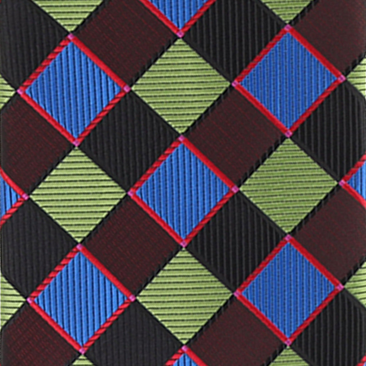 Vittorio Farina Geometric Designer Necktie &amp; Pocket Square - NH-D-1236 - Classy Cufflinks