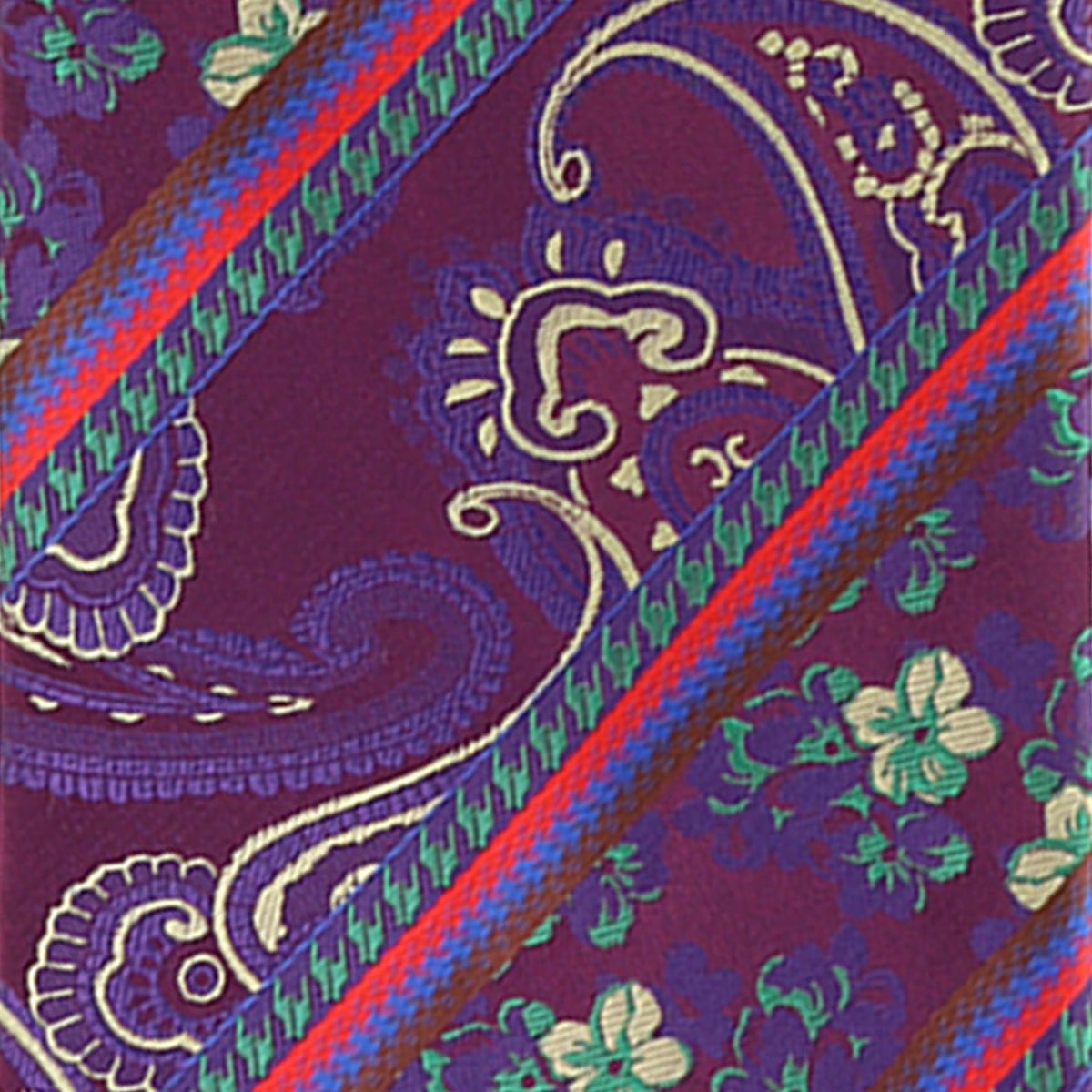 Vittorio Farina Paisley Designer Necktie &amp; Pocket Square - NH-D-1287 - Classy Cufflinks