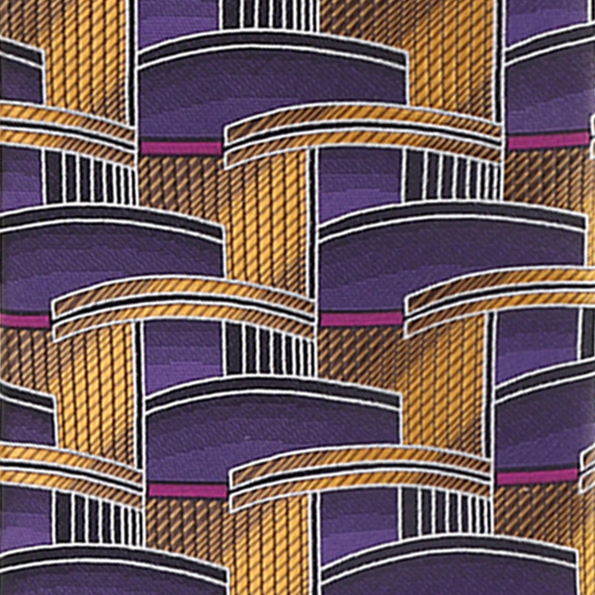 Vittorio Farina Geometric Designer Necktie &amp; Pocket Square - NH-D-1290 - Classy Cufflinks