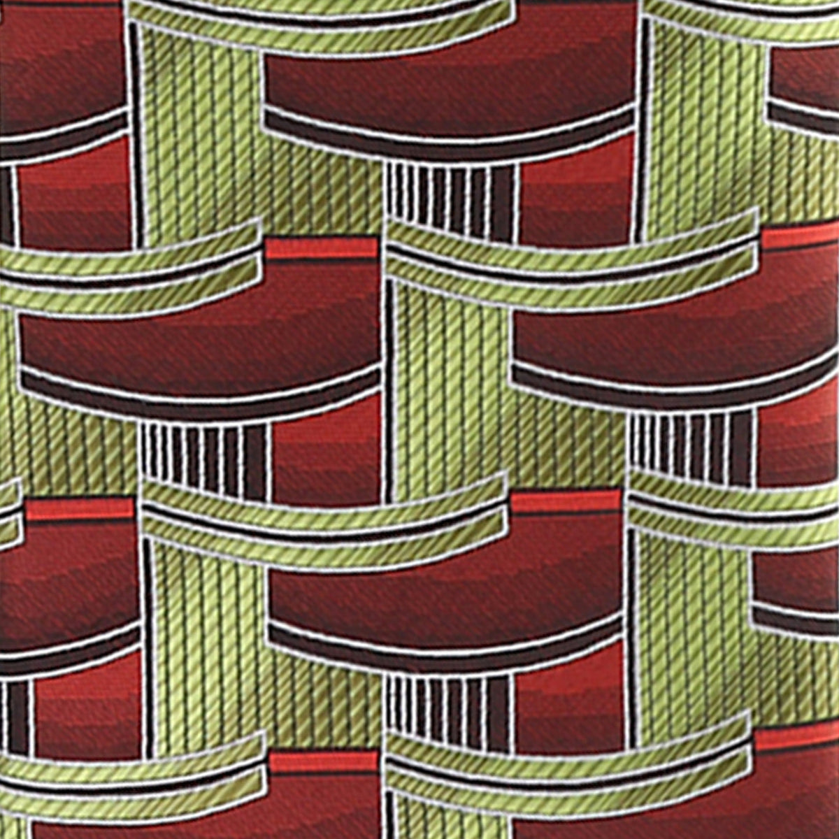 Vittorio Farina Geometric Designer Necktie &amp; Pocket Square - NH-D-1292 - Classy Cufflinks