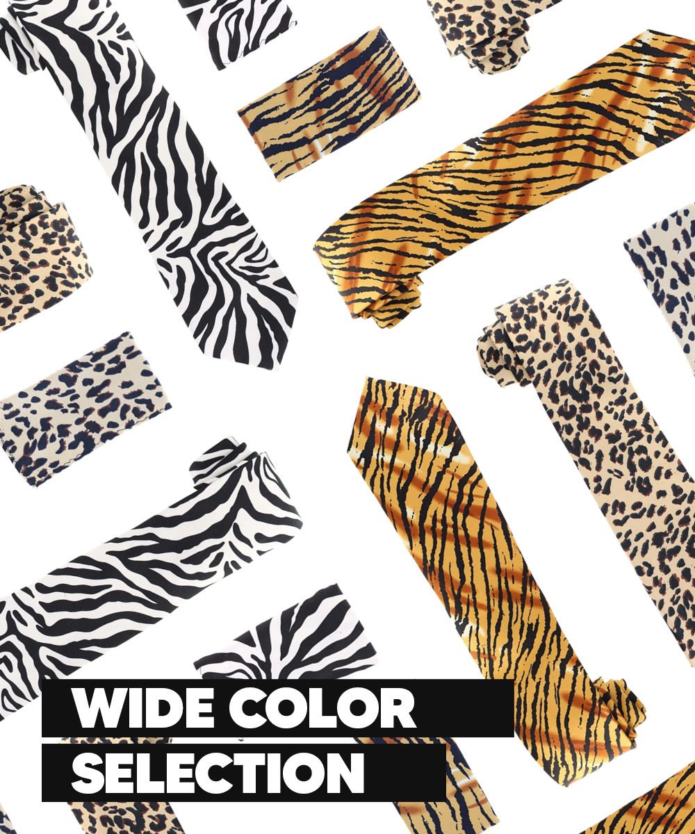 Vittorio Farina Kente Necktie &amp; Pocket Square - NH - K_Tiger - Classy Cufflinks