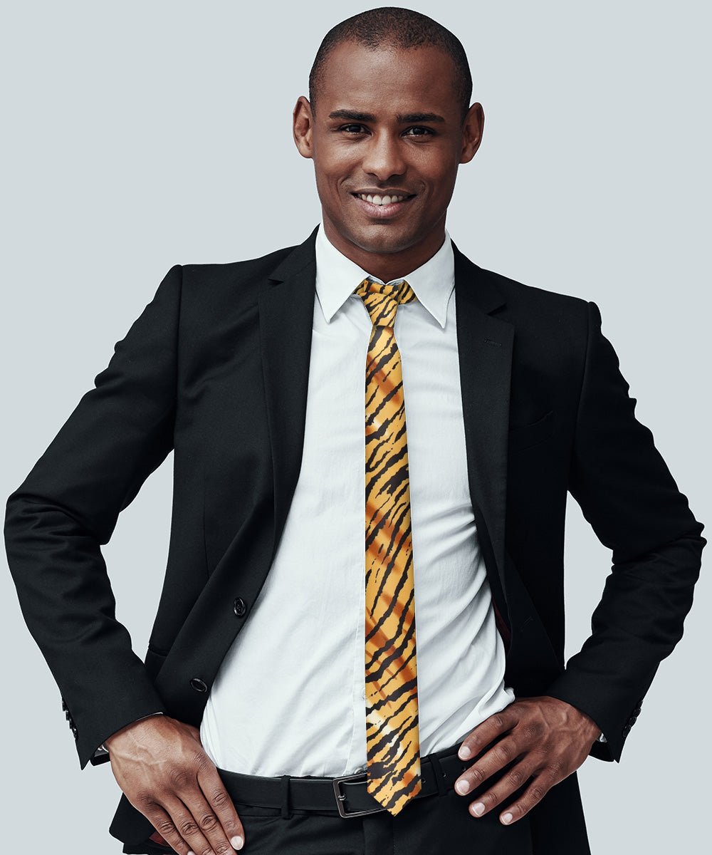 Vittorio Farina Kente Necktie &amp; Pocket Square - NH - K_Tiger - Classy Cufflinks