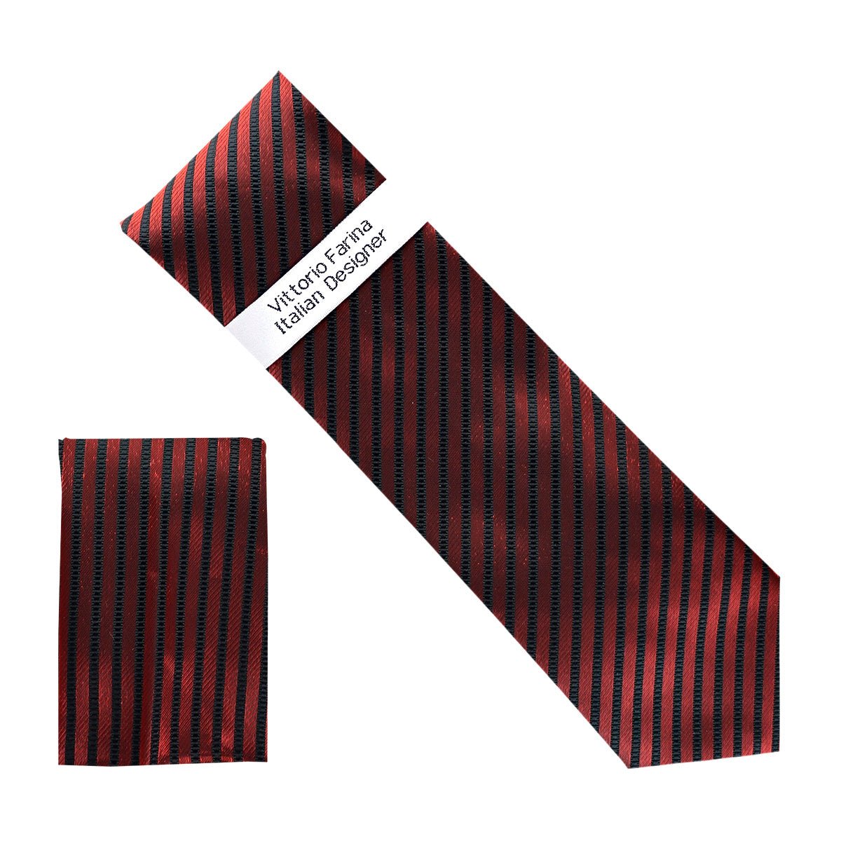 Vittorio Farina Men's Metallic Necktie & Pocket Square - NH - M_30 - Classy Cufflinks