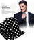 Vittorio Farina Polka Dot Necktie & Pocket Square - NH-PD_05_WHITE_BLACK - Classy Cufflinks