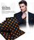 Vittorio Farina Polka Dot Necktie & Pocket Square - NH-PD_10_GOLD_BLACK - Classy Cufflinks