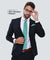 Vittorio Farina Polka Dot Necktie & Pocket Square - NH-PD_17_BLACK_AQUA - Classy Cufflinks