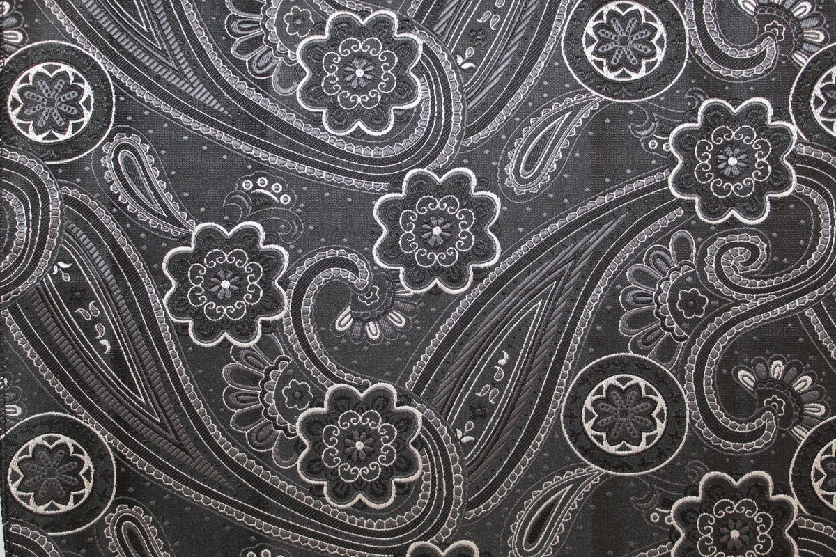 Vittorio Farina Skinny Designer Satin Necktie &amp; Pocket Square - NH - SD - 0027 - Classy Cufflinks