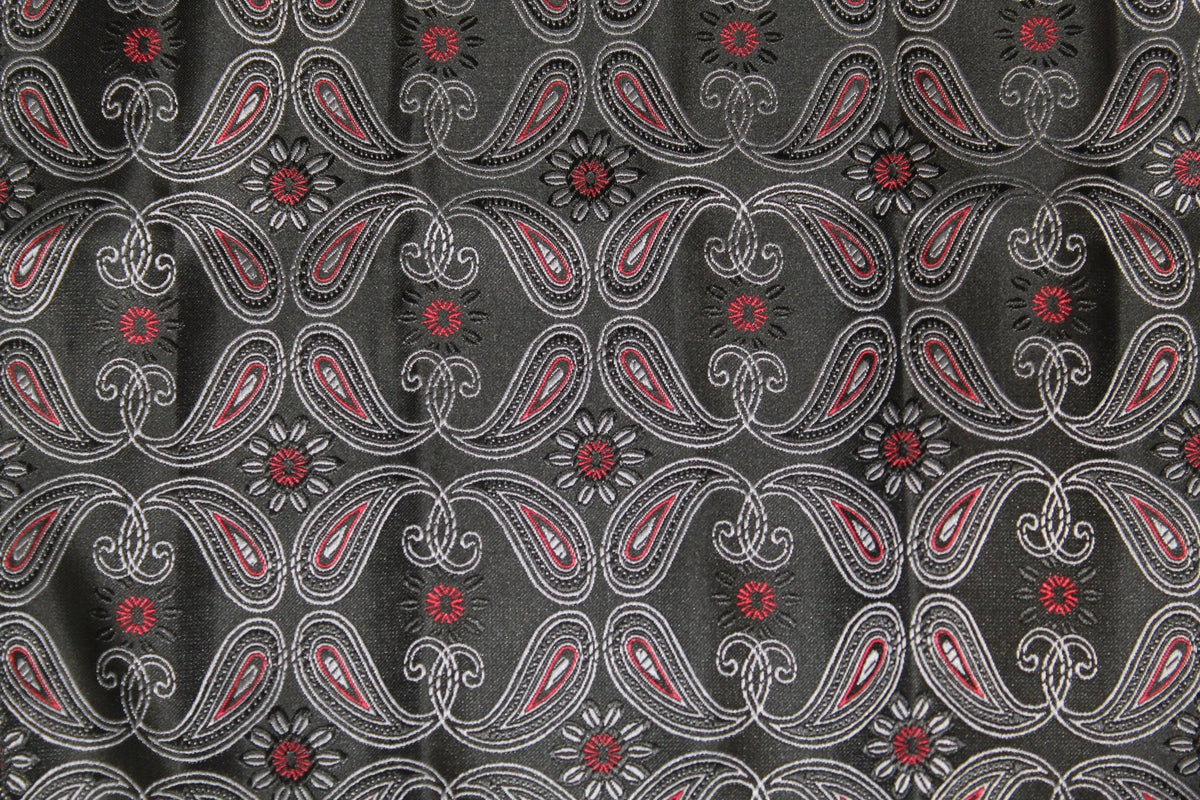 Vittorio Farina Skinny Designer Satin Necktie &amp; Pocket Square - NH - SD - 0028 - Classy Cufflinks