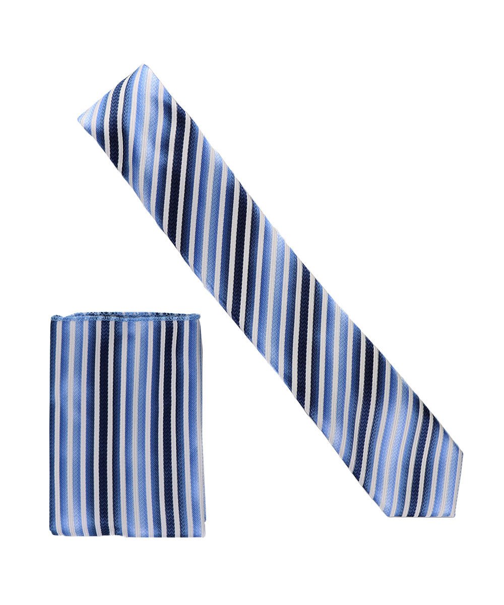 Vittorio Farina Skinny Designer Satin Necktie &amp; Pocket Square - NH - SD - 0031 - Classy Cufflinks