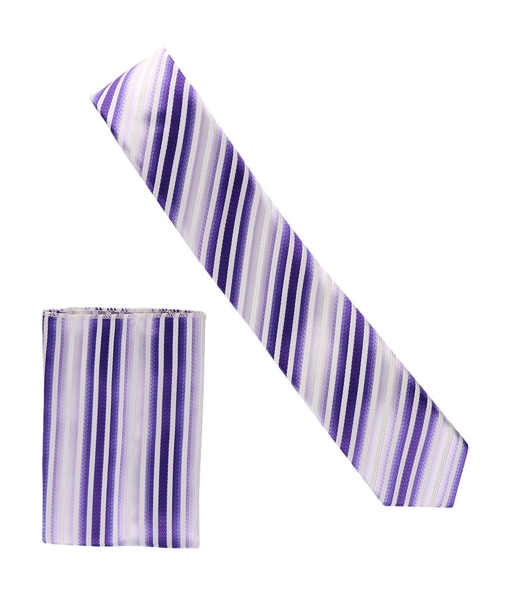 Vittorio Farina Skinny Designer Satin Necktie &amp; Pocket Square - NH - SD - 0033 - Classy Cufflinks