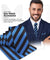 Vittorio Farina Striped Necktie & Pocket Square Multipacks - NH - ST - 3_BLUE - Classy Cufflinks