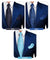 Vittorio Farina Woven Paisley Necktie & Pocket Square Multipacks - NH - WP - 3_BLUE - Classy Cufflinks