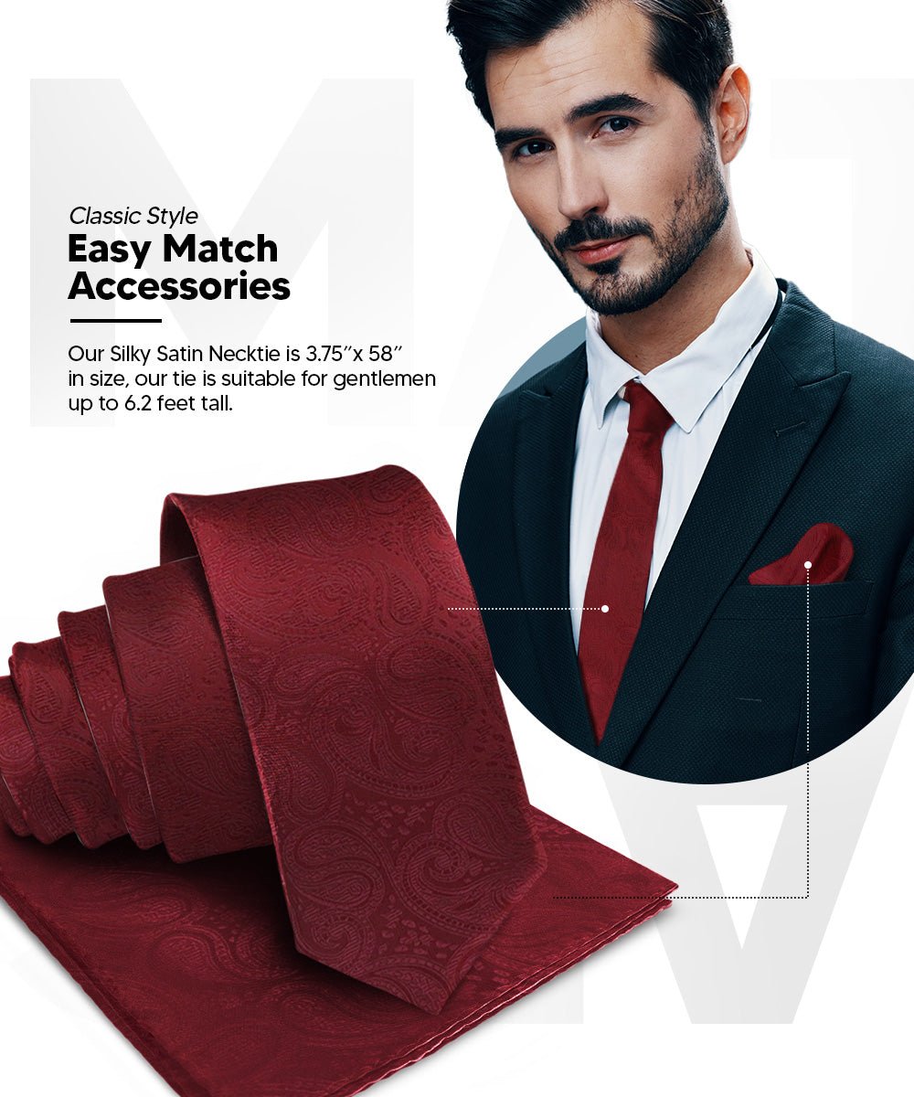 Vittorio Farina Woven Paisley Necktie &amp; Pocket Square Multipacks - NH - WP - 3_FALL1 - Classy Cufflinks