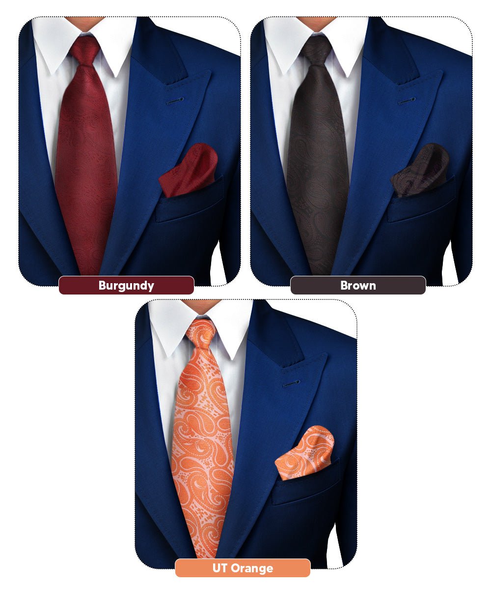 Vittorio Farina Woven Paisley Necktie &amp; Pocket Square Multipacks - NH - WP - 3_FALL1 - Classy Cufflinks