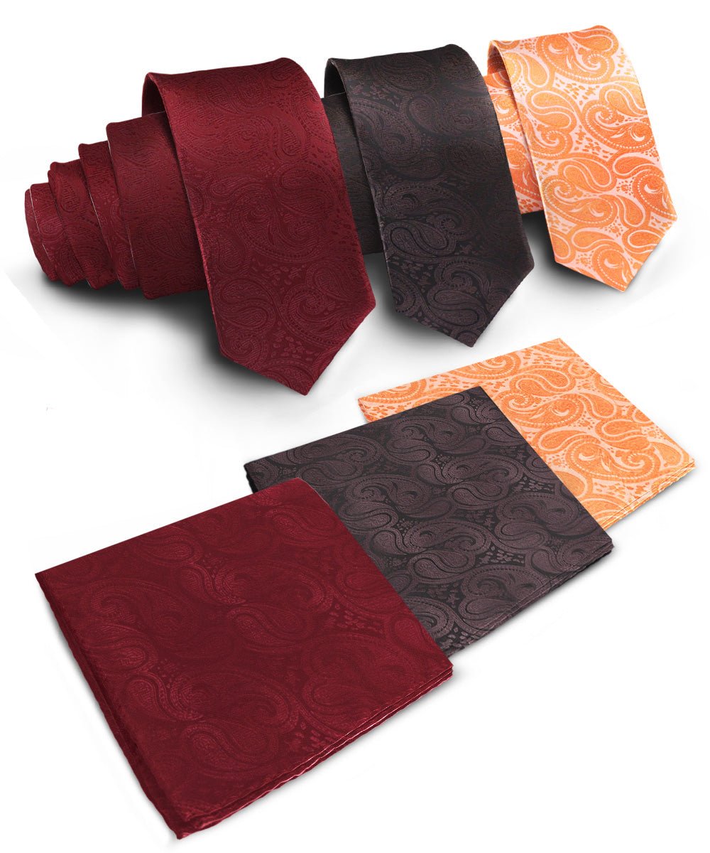 Vittorio Farina Woven Paisley Necktie &amp; Pocket Square Multipacks - NH - WP - 3_FALL1 - Classy Cufflinks