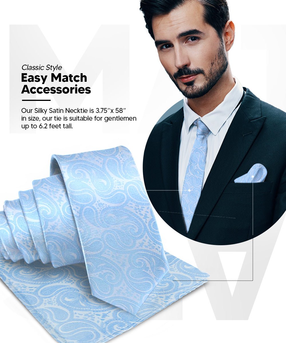 Vittorio Farina Woven Paisley Necktie &amp; Pocket Square Multipacks - NH - WP - 3_SPRING1 - Classy Cufflinks