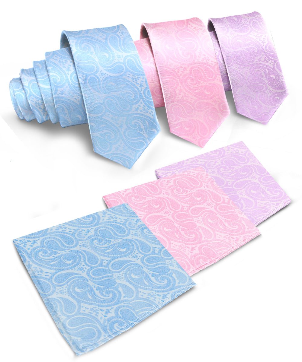 Vittorio Farina Woven Paisley Necktie &amp; Pocket Square Multipacks - NH - WP - 3_SPRING1 - Classy Cufflinks