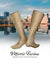 Vittorio Farina Men's Ribbed Shear Nylon Over The Calf Dress Socks - o - c - beige - 3 - Classy Cufflinks