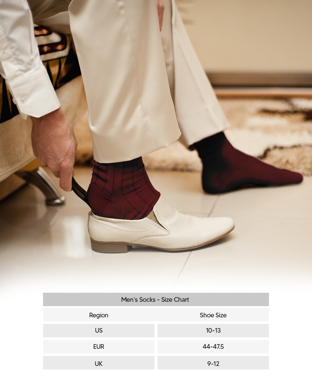 Vittorio Farina Men's Ribbed Shear Nylon Over The Calf Dress Socks - o - c - burgundy - 3 - Classy Cufflinks