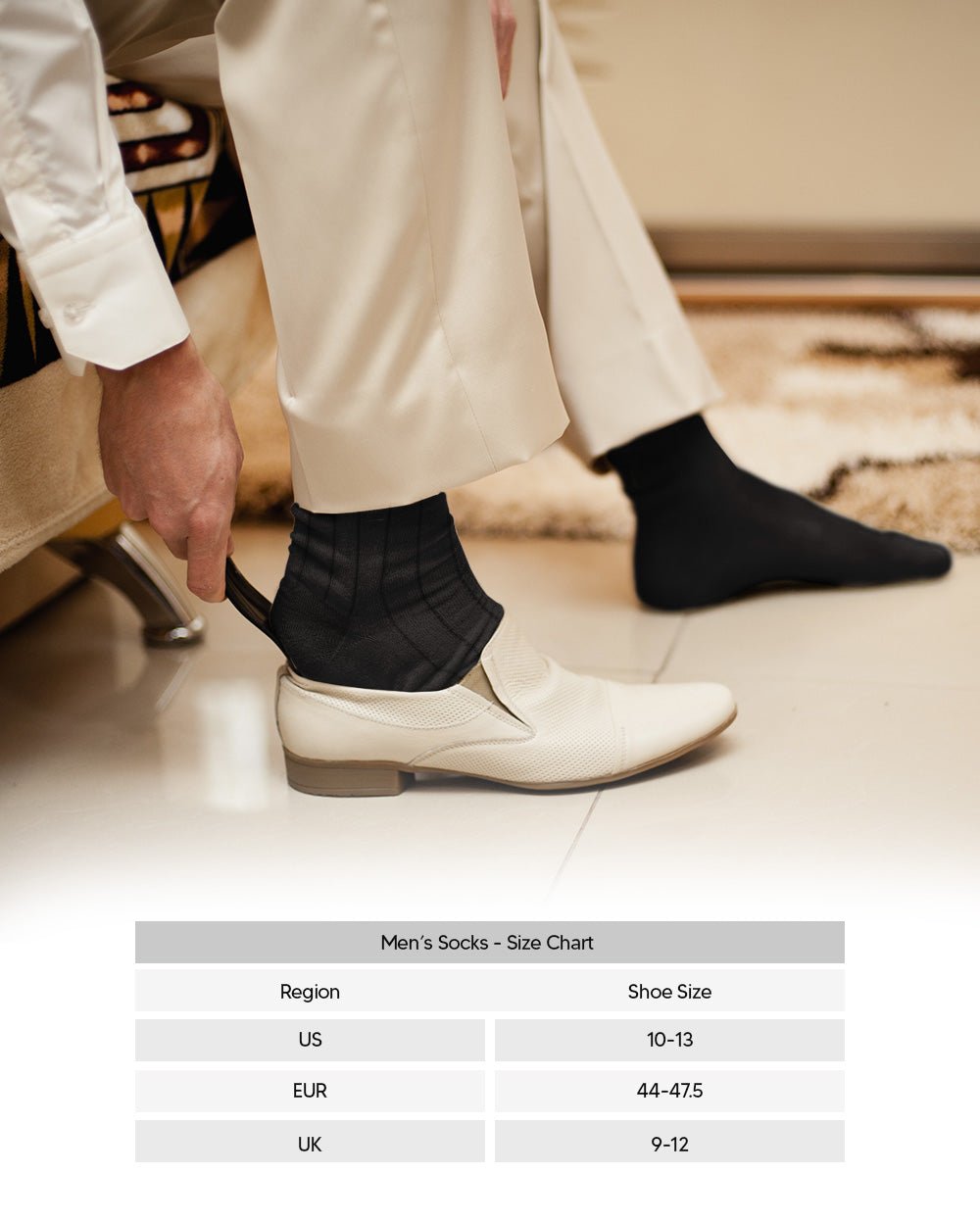 Vittorio Farina Men's Ribbed Shear Nylon Over The Calf Dress Socks - o - c - charcoal - 3 - Classy Cufflinks