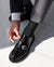 Vittorio Farina Men's Ribbed Shear Nylon Over The Calf Dress Socks - o - c - hunter - 3 - Classy Cufflinks