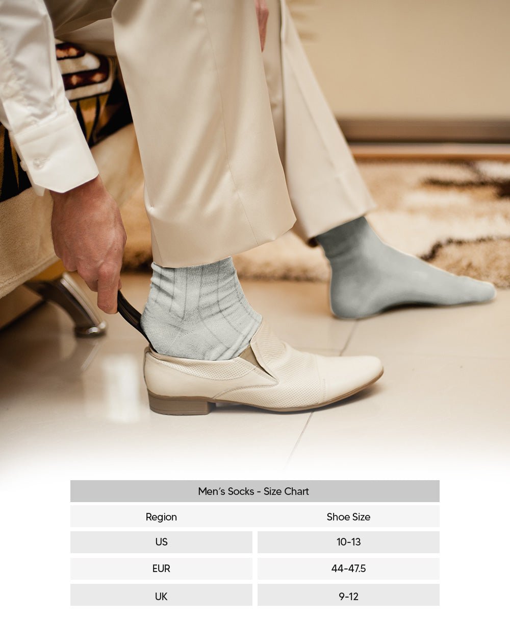 Vittorio Farina Men's Ribbed Shear Nylon Over The Calf Dress Socks - o - c - ivory - 3 - Classy Cufflinks