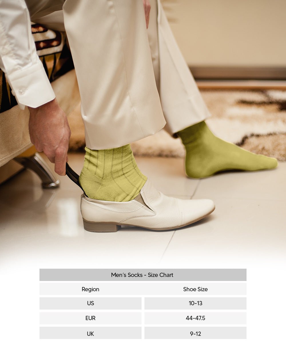 Vittorio Farina Men's Ribbed Shear Nylon Over The Calf Dress Socks - o - c - maize - 12 - Classy Cufflinks