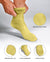 Vittorio Farina Men's Ribbed Shear Nylon Over The Calf Dress Socks - o - c - maize - 3 - Classy Cufflinks