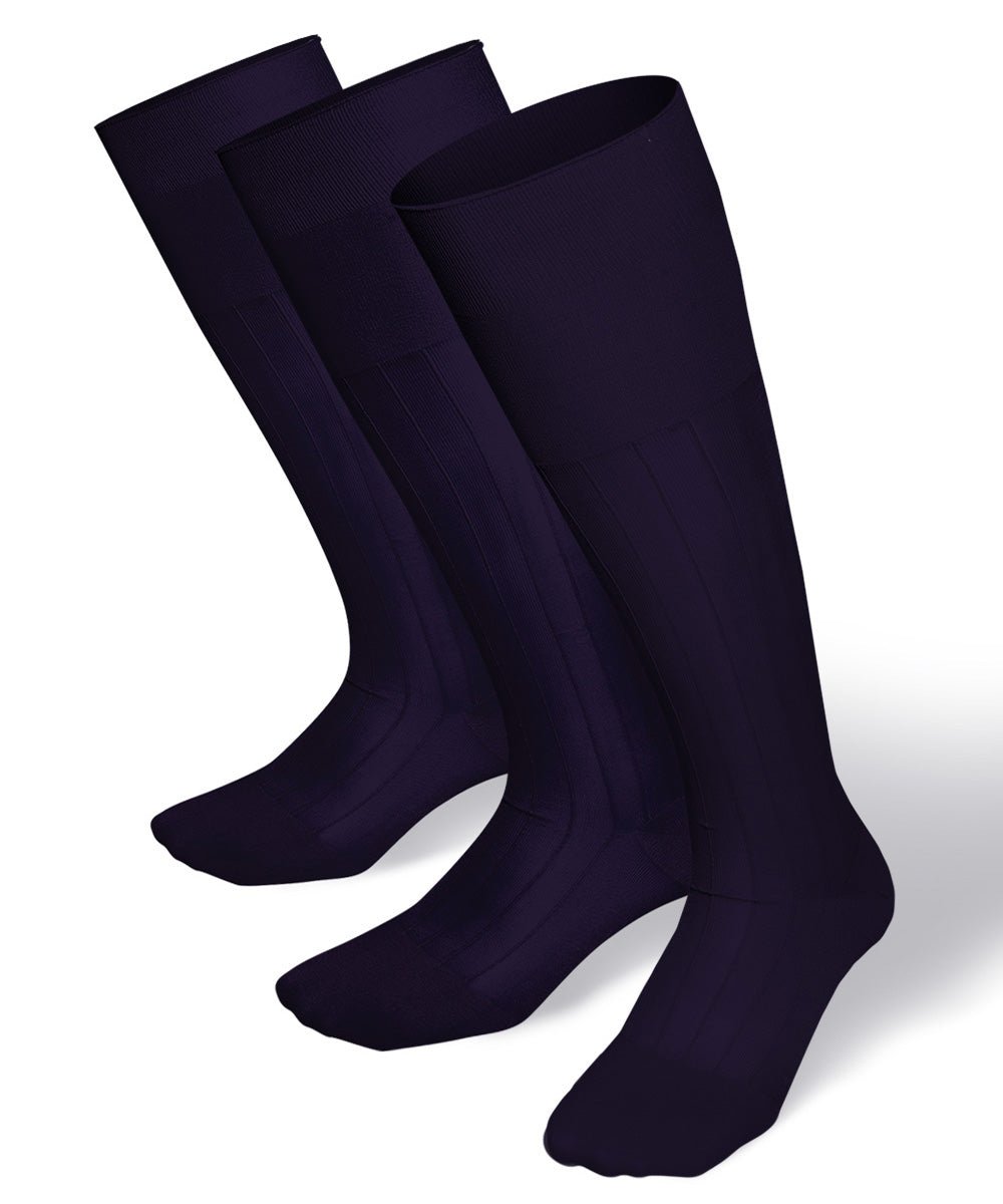 Vittorio Farina Men's Ribbed Shear Nylon Over The Calf Dress Socks - o - c - pink - 3 - Classy Cufflinks