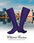 Vittorio Farina Men's Ribbed Shear Nylon Over The Calf Dress Socks - o - c - purple - 3 - Classy Cufflinks